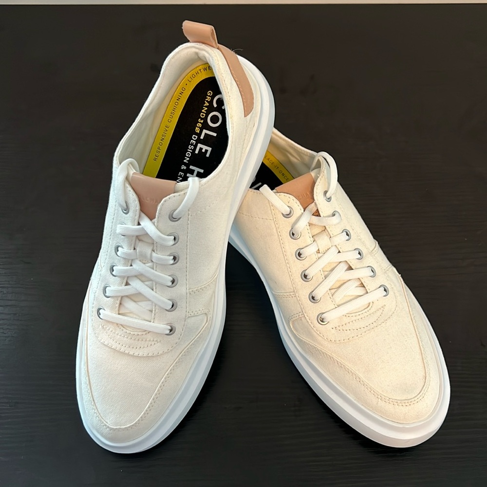 Men's Size Cole Hahn GrandPrø Rally Canvas Court Sneaker